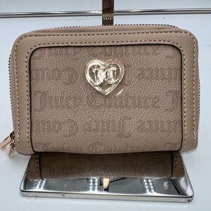 Juicy‎ Couture Double Zip Bifold Beige Wallet
